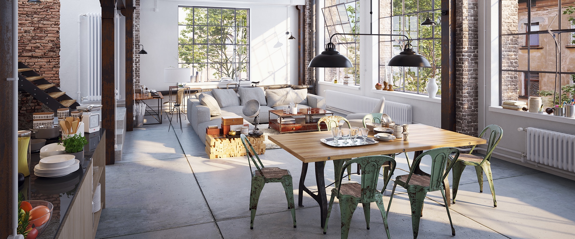 industrial style open space